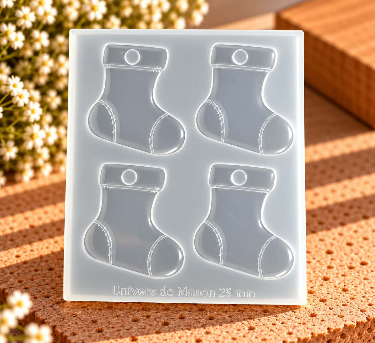 Moule en silicone 25 mm – Chaussettes de Noël