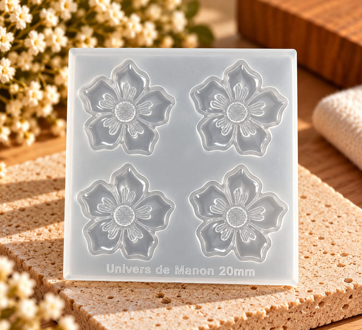 Moule en silicone 20 mm – Fleurs élégantes