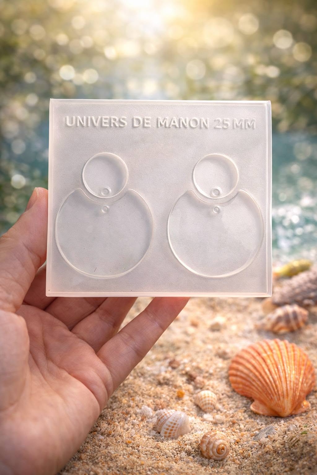 Moule en silicone pour boucles d’oreilles – Design rond 25 mm