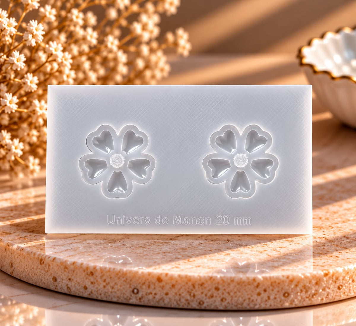 Moule Fleur Cœur – Univers de Manon 20mm
