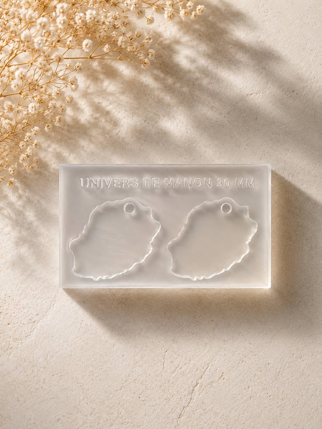 Moule boucles d’oreilles – Carte Île de la Réunion – 30 mm
