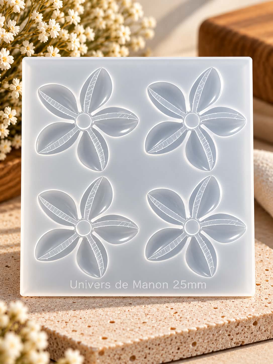 Moule en silicone 25 mm – Fleurs délicates
