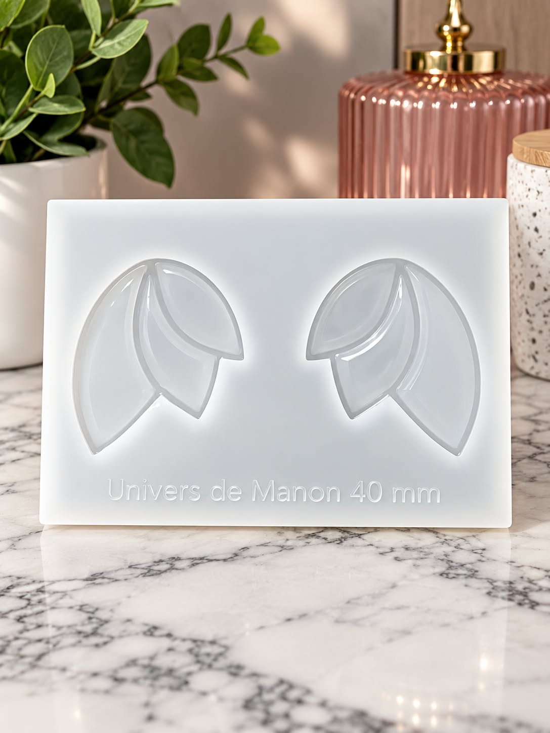 Moule Boucles d’Oreilles Feuille – Univers de Manon – 40 mm