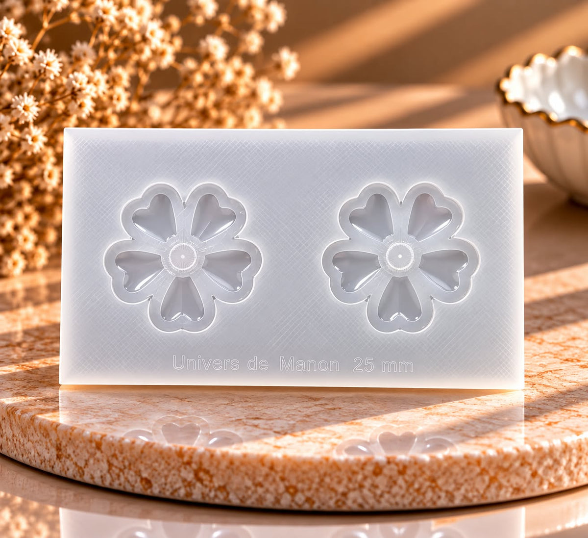 Moule Fleur Cœur – Univers de Manon 25mm