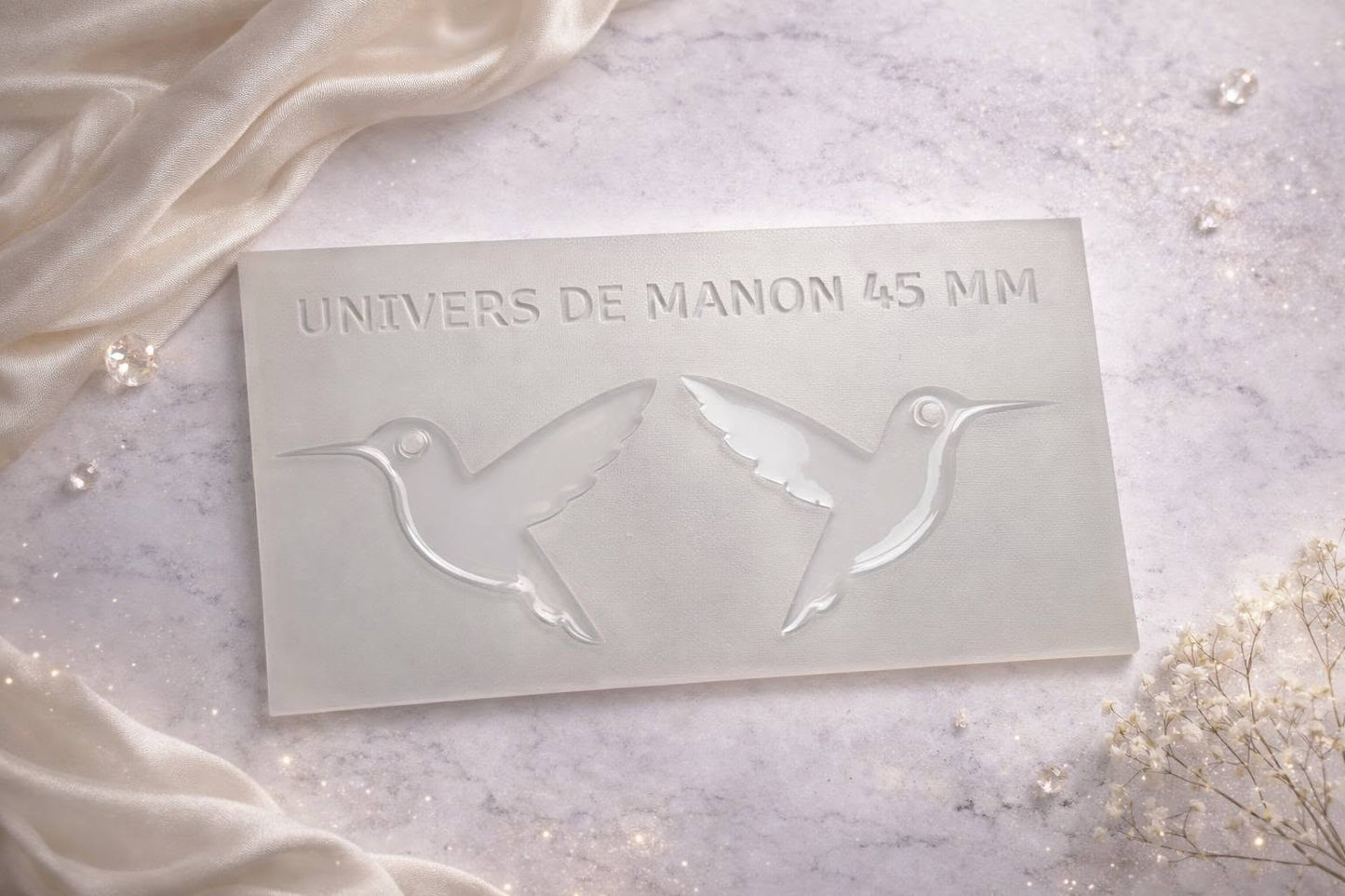 Moule Boucles d’oreilles Colibri – Univers de Manon 45 mm 🐦✨