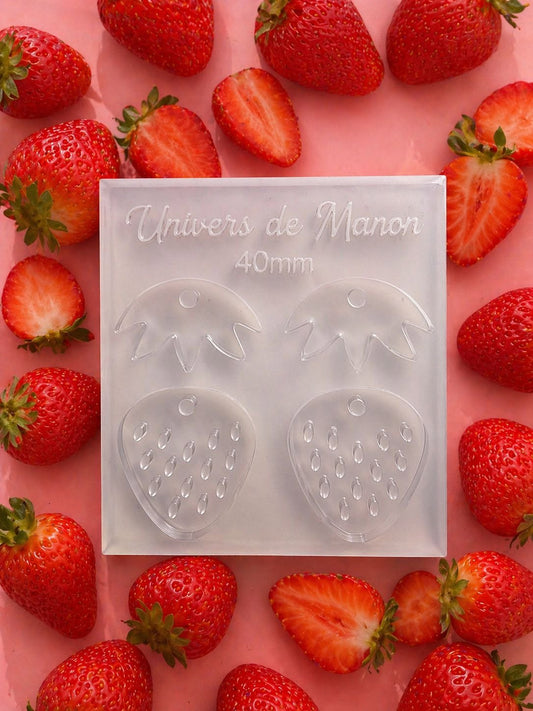 Moule Silicone Fraises – Univers de Manon 40 mm