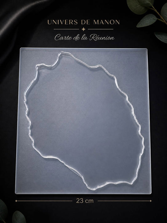 Moule silicone – Carte de l’île de La Réunion – 23 cm