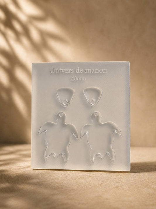 Boucles d’oreilles tortue 40 mm
