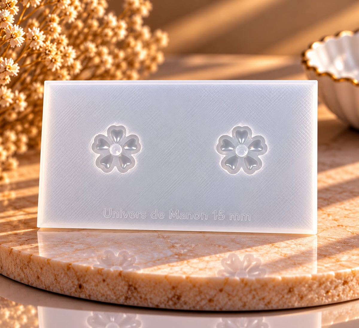 Moule Fleur Cœur – Univers de Manon 15mm
