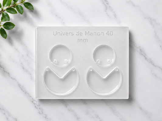 Titre : Moule à Boucles d’Oreilles – Créoles Graphiques 40 mm