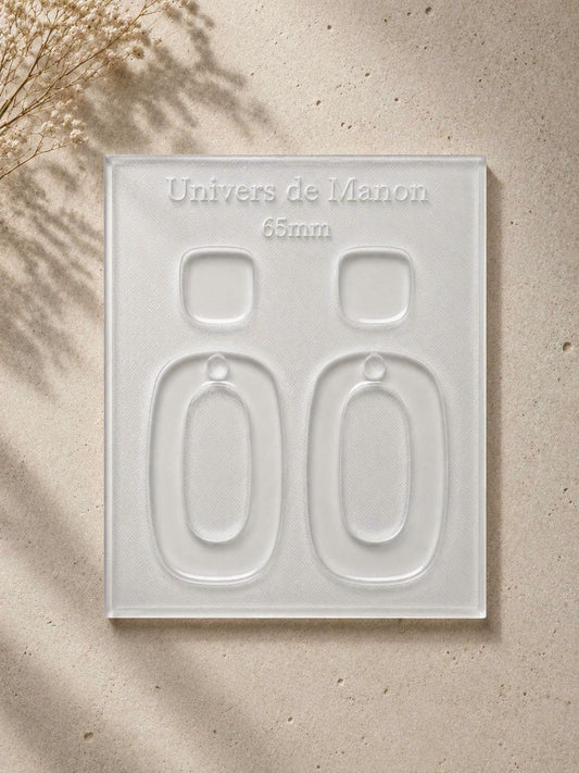 Moule Silicone Bijoux Ovales & Carrés – 65 mm