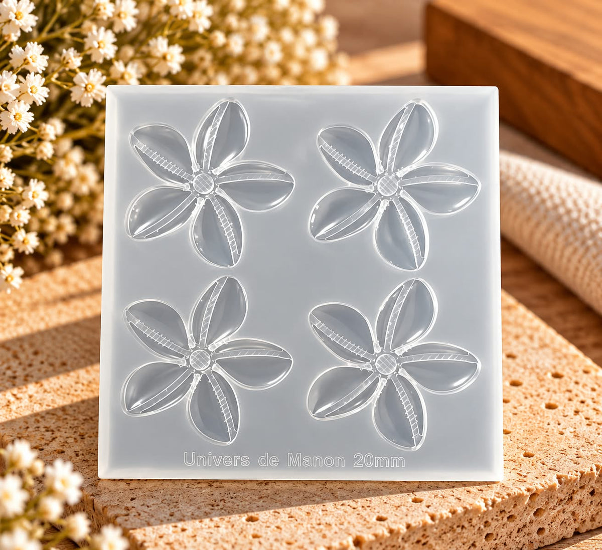 Moule en silicone 20 mm – Fleurs délicates