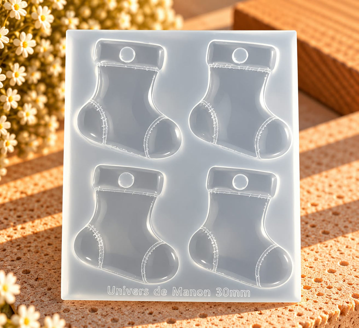 Moule en silicone 30 mm – Chaussettes de Noël
