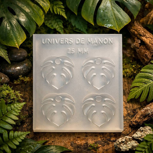 Boucles d’oreilles Feuille Tropicale 25 mm
